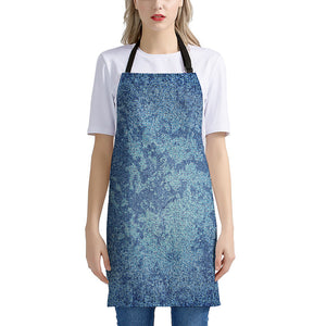 Acid Wash Denim Jeans Pattern Print Apron