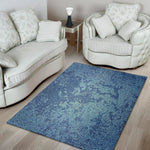 Acid Wash Denim Jeans Pattern Print Area Rug