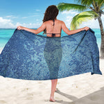 Acid Wash Denim Jeans Pattern Print Beach Sarong Wrap