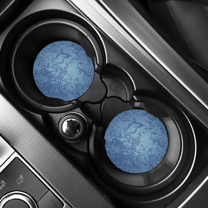 Acid Wash Denim Jeans Pattern Print Car Coasters