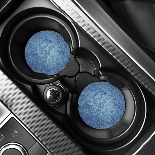 Acid Wash Denim Jeans Pattern Print Car Coasters