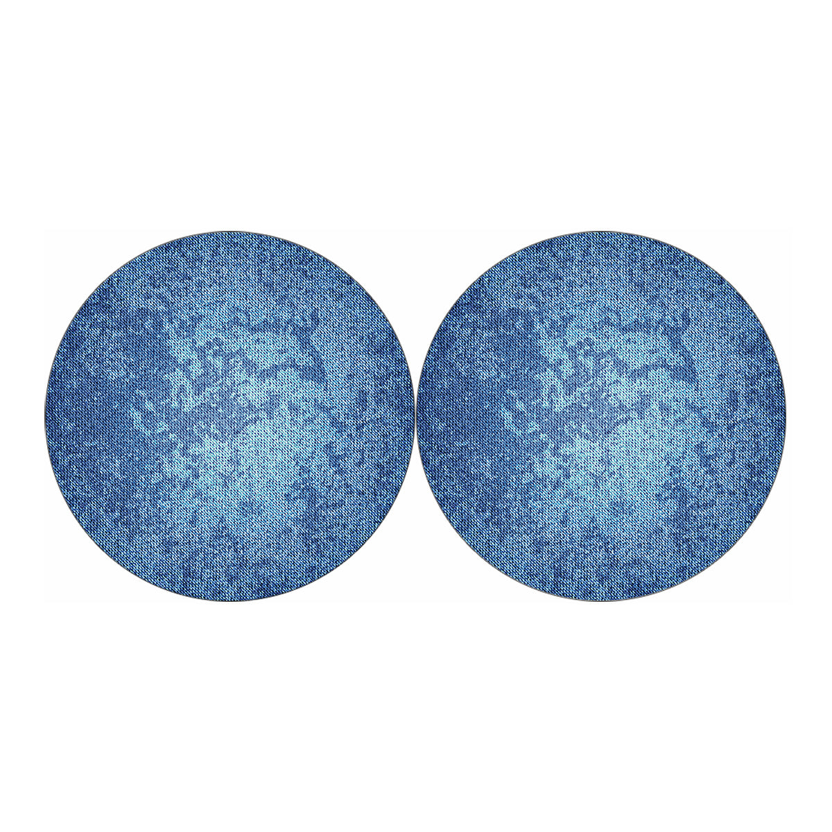 Acid Wash Denim Jeans Pattern Print Car Coasters