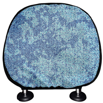 Acid Wash Denim Jeans Pattern Print Car Headrest Covers