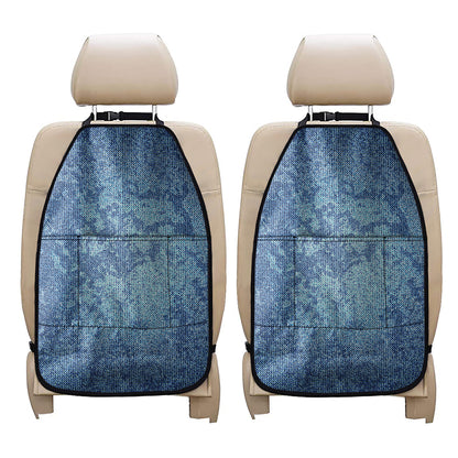 Acid Wash Denim Jeans Pattern Print Car Seat Organizers