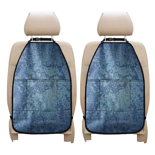 Acid Wash Denim Jeans Pattern Print Car Seat Organizers
