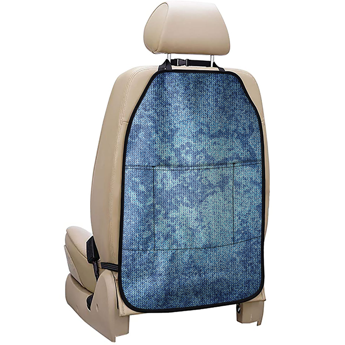 Acid Wash Denim Jeans Pattern Print Car Seat Organizers