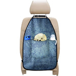 Acid Wash Denim Jeans Pattern Print Car Seat Organizers