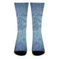 Acid Wash Denim Jeans Pattern Print Crew Socks