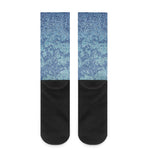 Acid Wash Denim Jeans Pattern Print Crew Socks