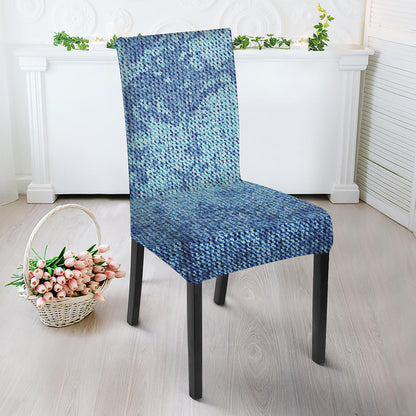 Acid Wash Denim Jeans Pattern Print Dining Chair Slipcover