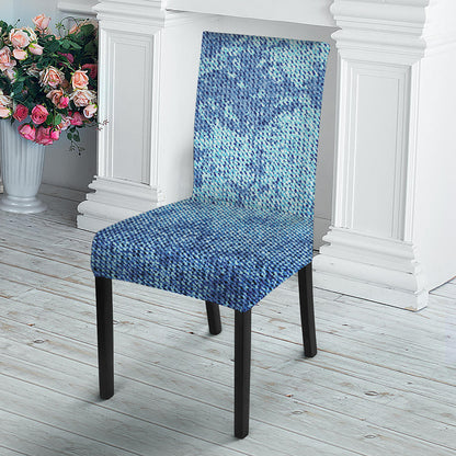 Acid Wash Denim Jeans Pattern Print Dining Chair Slipcover