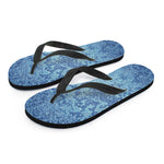 Acid Wash Denim Jeans Pattern Print Flip Flops