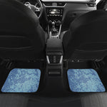 Acid Wash Denim Jeans Pattern Print Front and Back Car Floor Mats