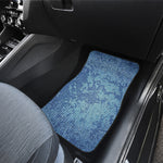 Acid Wash Denim Jeans Pattern Print Front Car Floor Mats