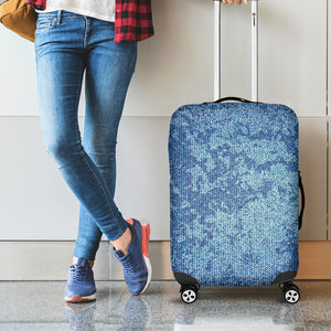 Acid Wash Denim Jeans Pattern Print Luggage Cover