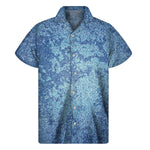 Acid Wash Denim Jeans Pattern Print Men's Short Sleeve Shirt