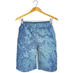 Acid Wash Denim Jeans Pattern Print Men's Shorts