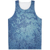 Acid Wash Denim Jeans Pattern Print Men's Tank Top