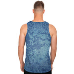 Acid Wash Denim Jeans Pattern Print Men's Tank Top