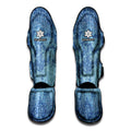 Acid Wash Denim Jeans Pattern Print Muay Thai Shin Guards