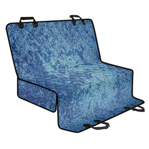 Acid Wash Denim Jeans Pattern Print Pet Car Back Seat Cover