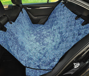 Acid Wash Denim Jeans Pattern Print Pet Car Back Seat Cover