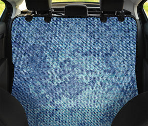 Acid Wash Denim Jeans Pattern Print Pet Car Back Seat Cover