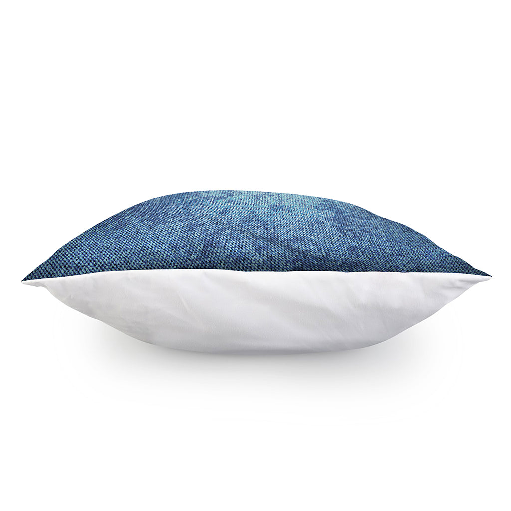 Acid Wash Denim Jeans Pattern Print Pillow Cover