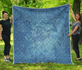 Acid Wash Denim Jeans Pattern Print Quilt