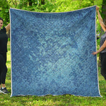 Acid Wash Denim Jeans Pattern Print Quilt