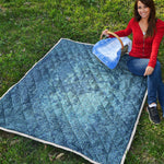 Acid Wash Denim Jeans Pattern Print Quilt
