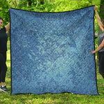 Acid Wash Denim Jeans Pattern Print Quilt