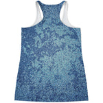 Acid Wash Denim Jeans Pattern Print Women's Racerback Tank Top