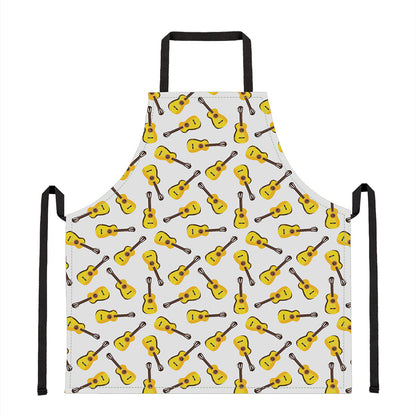 Acoustic Guitar Pattern Print Apron