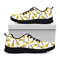 Acoustic Guitar Pattern Print Black Running Shoes