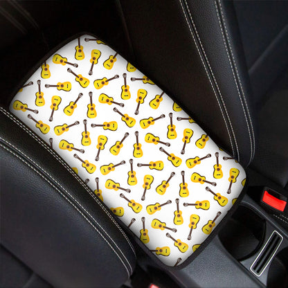 Acoustic Guitar Pattern Print Car Center Console Cover