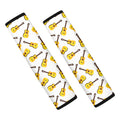 Acoustic Guitar Pattern Print Car Seat Belt Covers