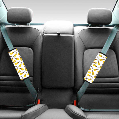 Acoustic Guitar Pattern Print Car Seat Belt Covers