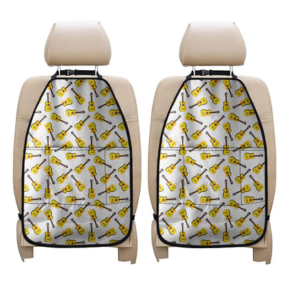 Acoustic Guitar Pattern Print Car Seat Organizers