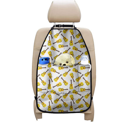Acoustic Guitar Pattern Print Car Seat Organizers