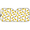 Acoustic Guitar Pattern Print Car Sun Shade