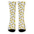 Acoustic Guitar Pattern Print Crew Socks