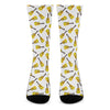 Acoustic Guitar Pattern Print Crew Socks