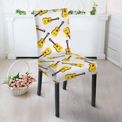 Acoustic Guitar Pattern Print Dining Chair Slipcover