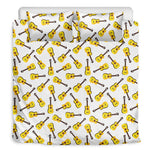 Acoustic Guitar Pattern Print Duvet Cover Bedding Set
