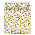 Acoustic Guitar Pattern Print Duvet Cover Bedding Set