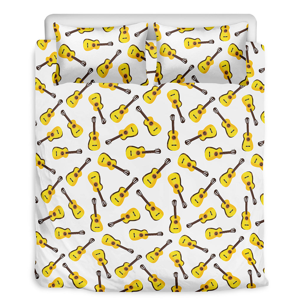 Acoustic Guitar Pattern Print Duvet Cover Bedding Set