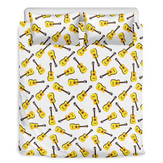 Acoustic Guitar Pattern Print Duvet Cover Bedding Set