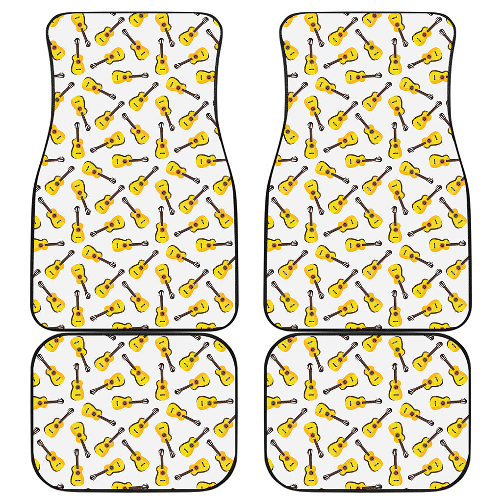 Acoustic Guitar Pattern Print Front and Back Car Floor Mats