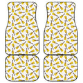 Acoustic Guitar Pattern Print Front and Back Car Floor Mats